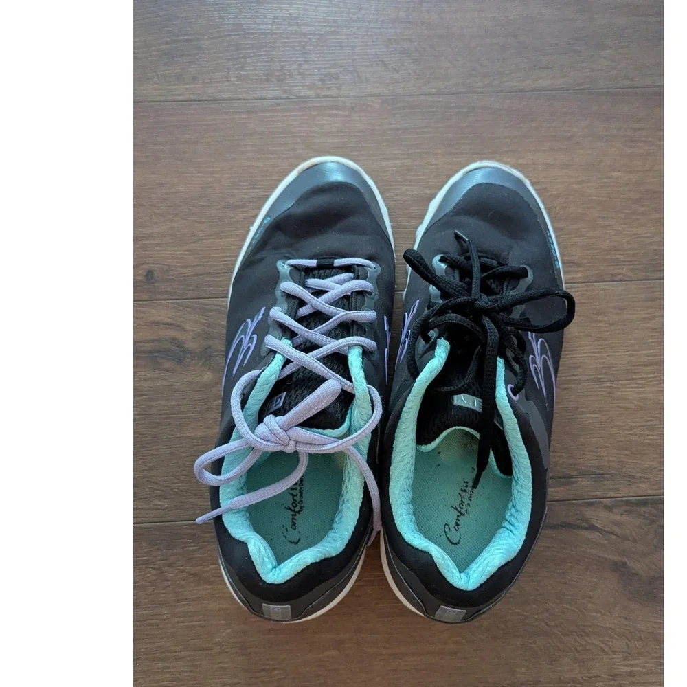 Gravity Defyer G-Defy Womens‎ 9.5 Walking Shoes Black Purple VersoShock